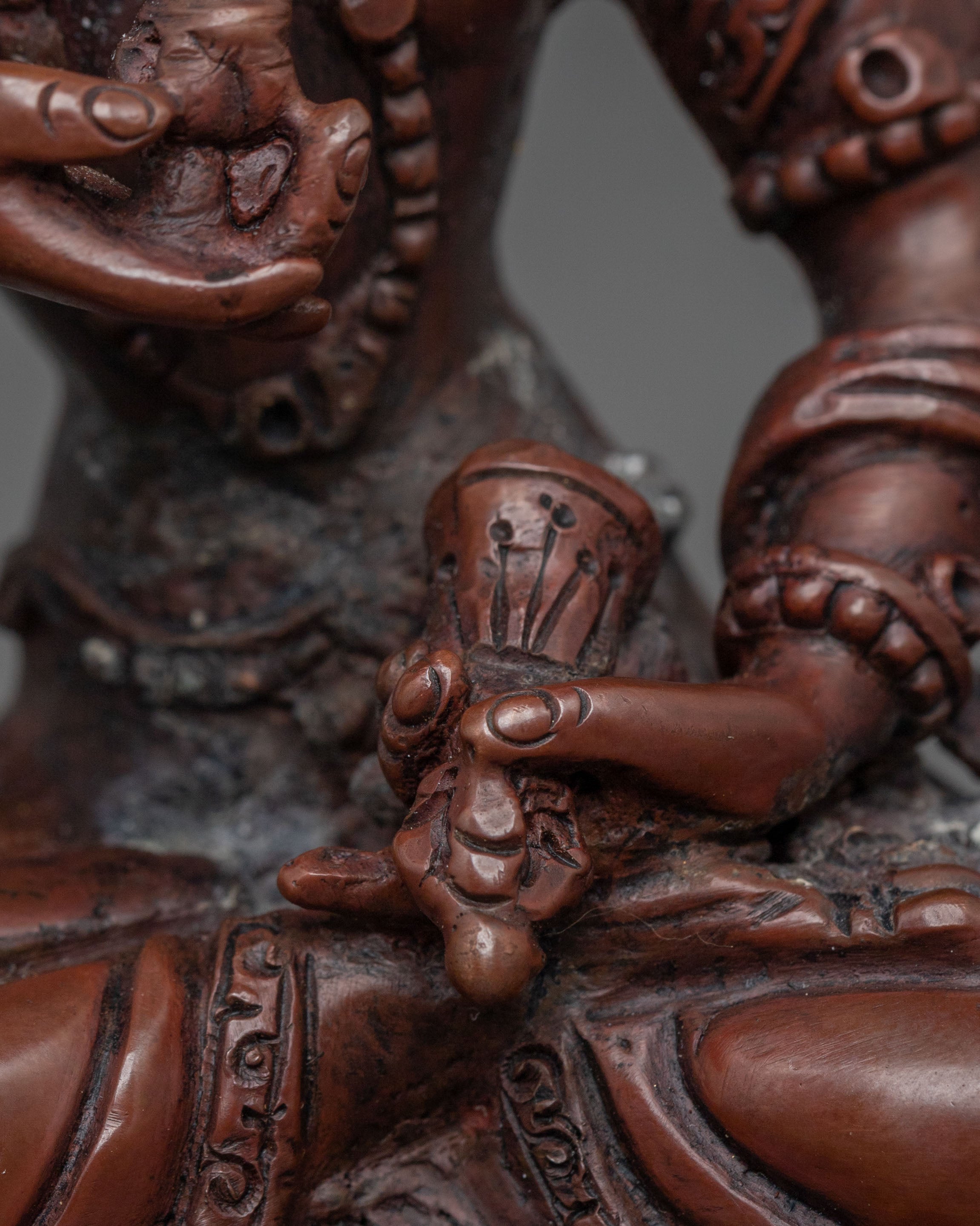 Vajrasattva Meditation Statue | Oxidized Copper Sacred Deity
