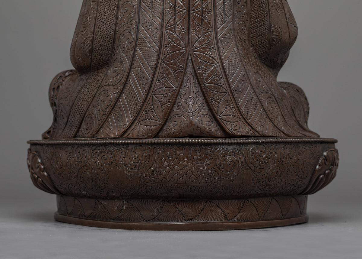 Oxidized Copper Guru Norla Figurine | Nepalese Art and Craft