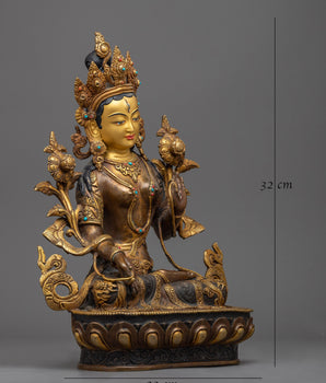beautiful-sculpture of white-tara