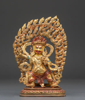 Golden Vajrapani Statue: The Protector of Buddha