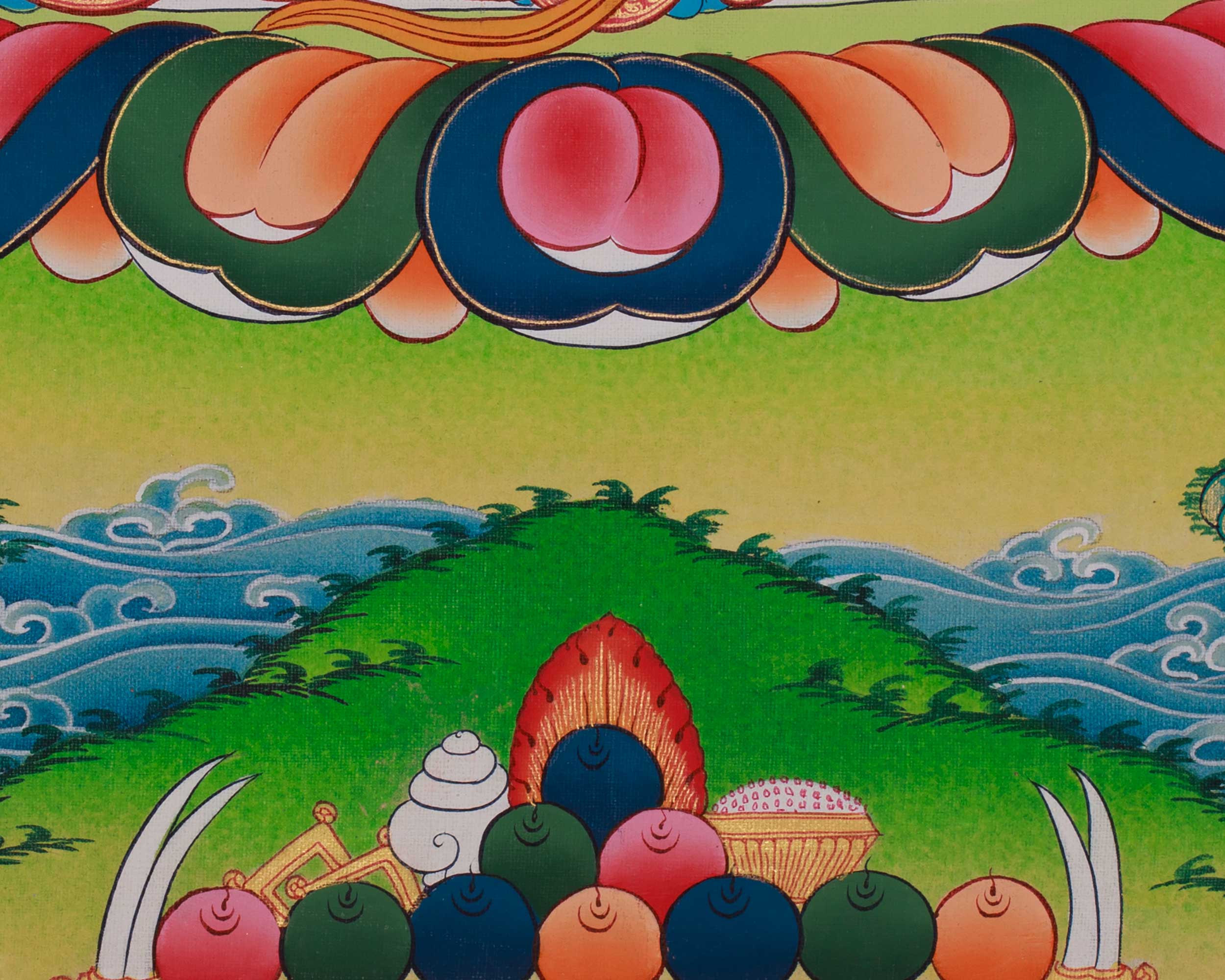 Himalayan Thangka of White Tara | Seven-Eyed Deity | Tibetan Buddhism