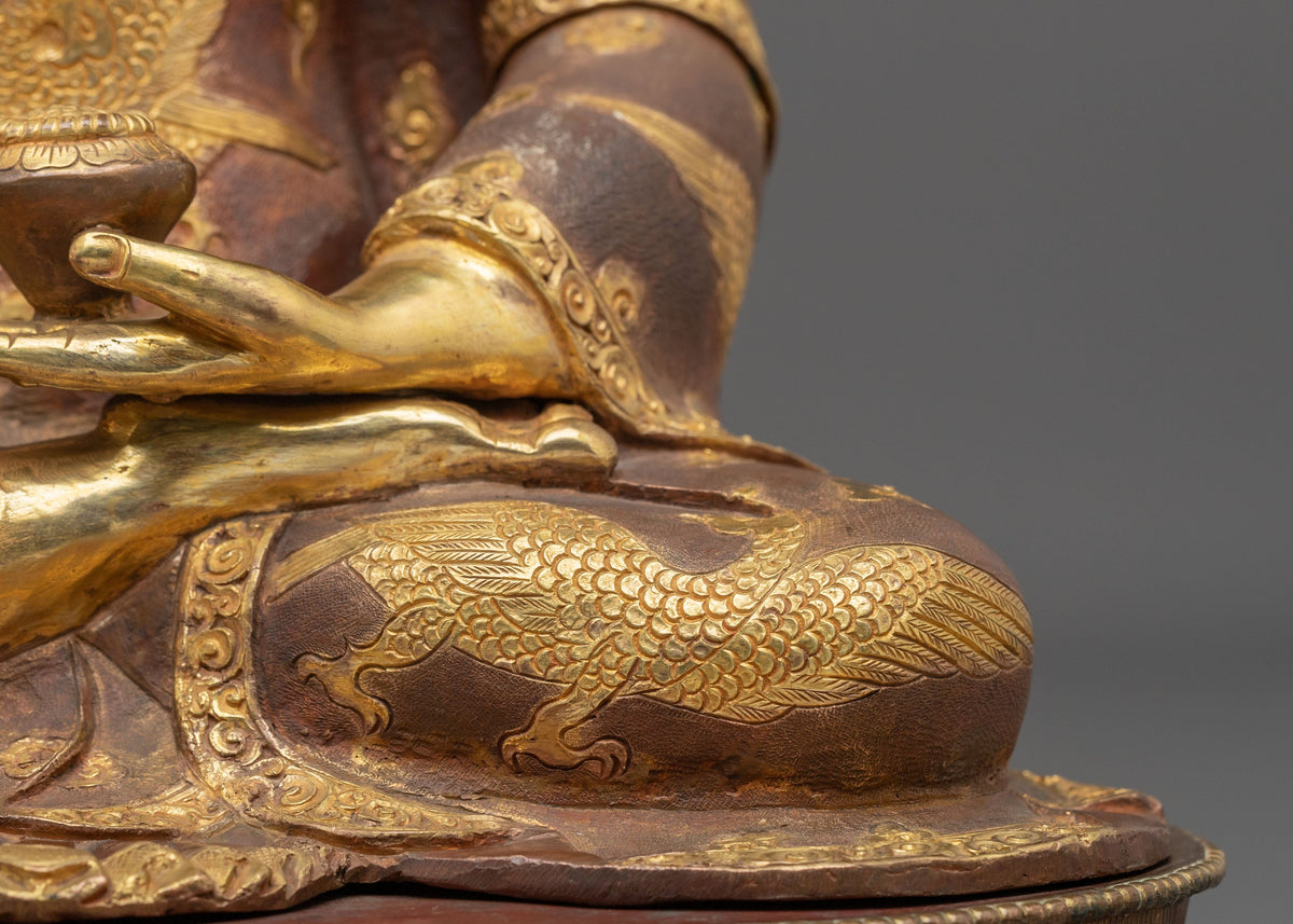 Historical Namo Buddha Shakyamuni Sculpture | Gold Plated Buddha Statue