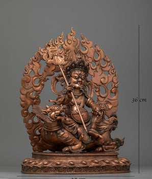 Majestic Namtoshe Oxidized Statue | Handcrafted Symbol of Wealth and Protection