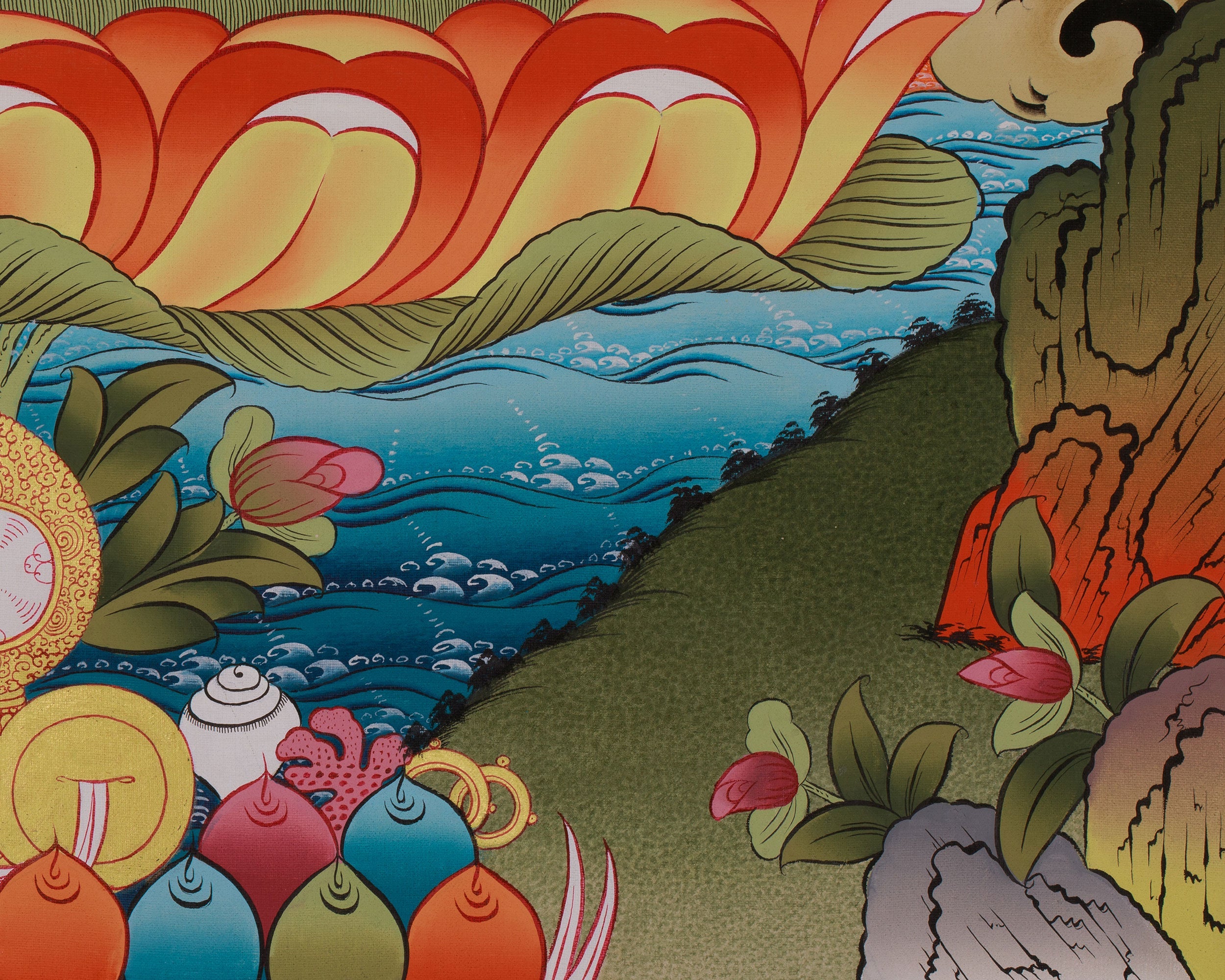 Buddha for Health, Medicine Buddha Thangka | Bhaisajyaguru Art