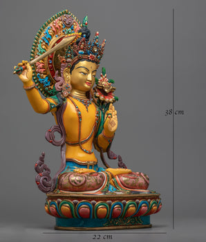 manjushri-painted statue