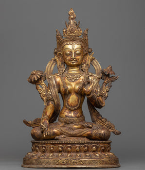 white-tara-antique statue 