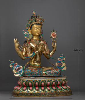 chenrezig-colored-gold-gilded
