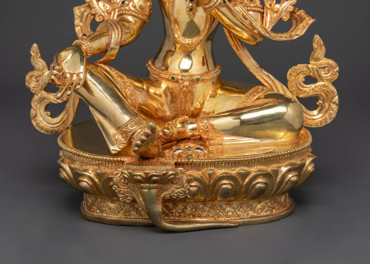 Green Tara Nepalese Handmade Statue | Embodiment of Active Compassion