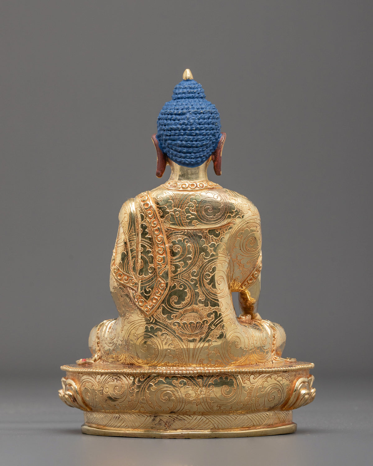 Bodhgaya Shakyamuni Buddha Statue | Gold Plated Buddhist Sculpture