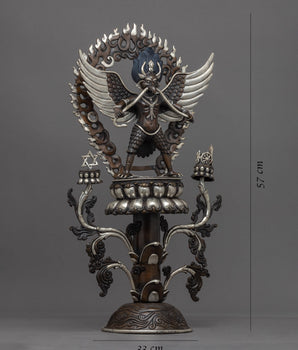 The Garuda Statue | Tibetan Art Plated with Silver