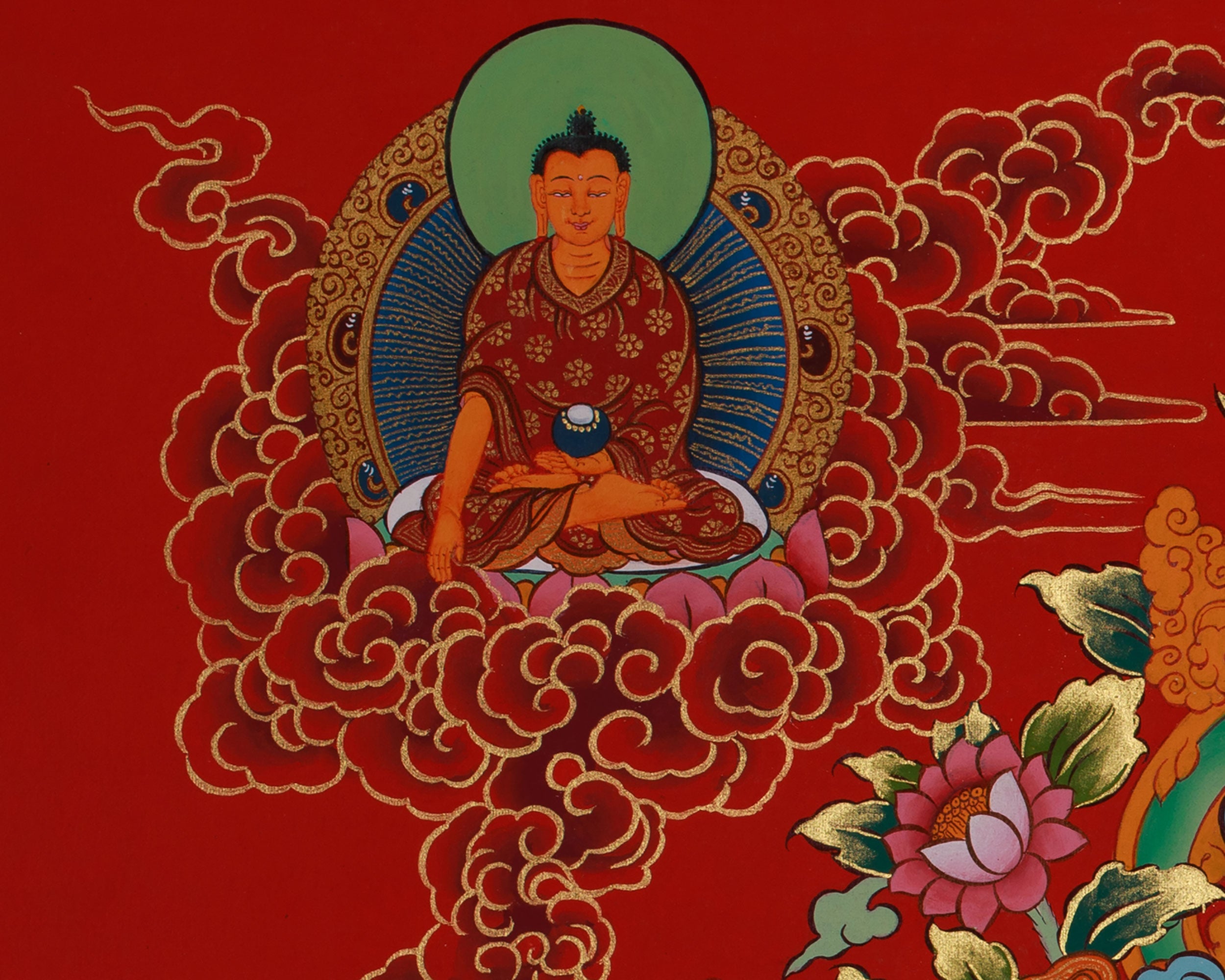 Tara with Buddhas and Bodhisattvas | White Tara Thangka for Healing, Wisdom & Longevity