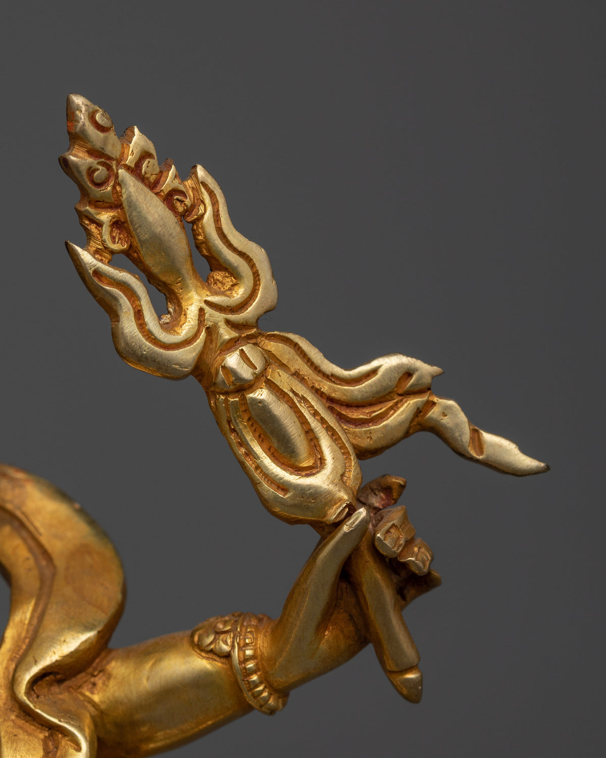 White Mahakala benefits with Statue | Exquisite Gold-Gilded Elegance