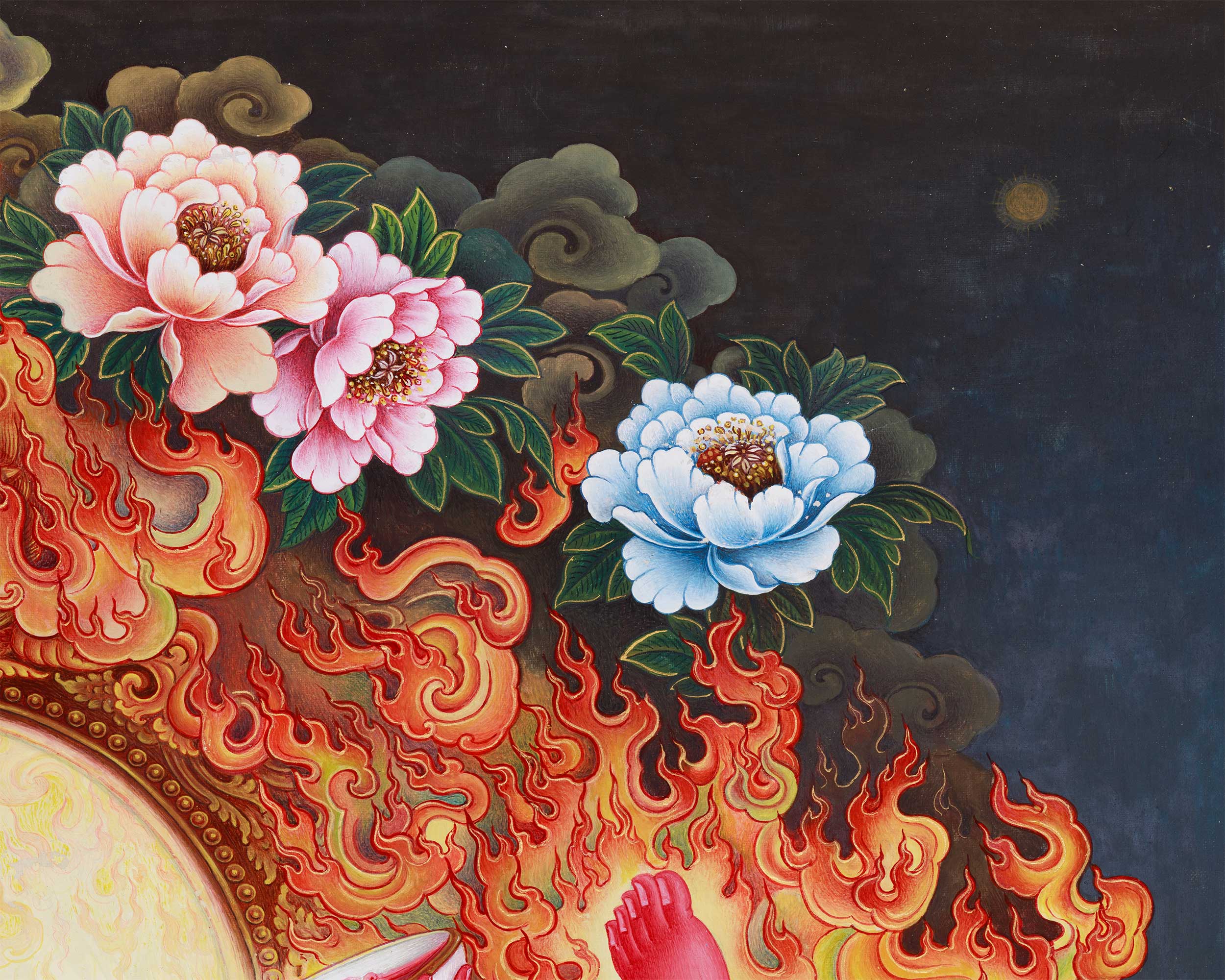 Vidyadhari Yogini in Paubha Style | Flying Vajrayogini | Goddess of Wisdom