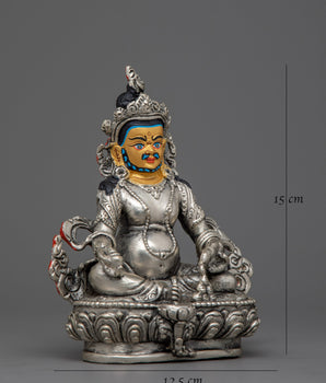 Dzambhala Silver Plated Statue