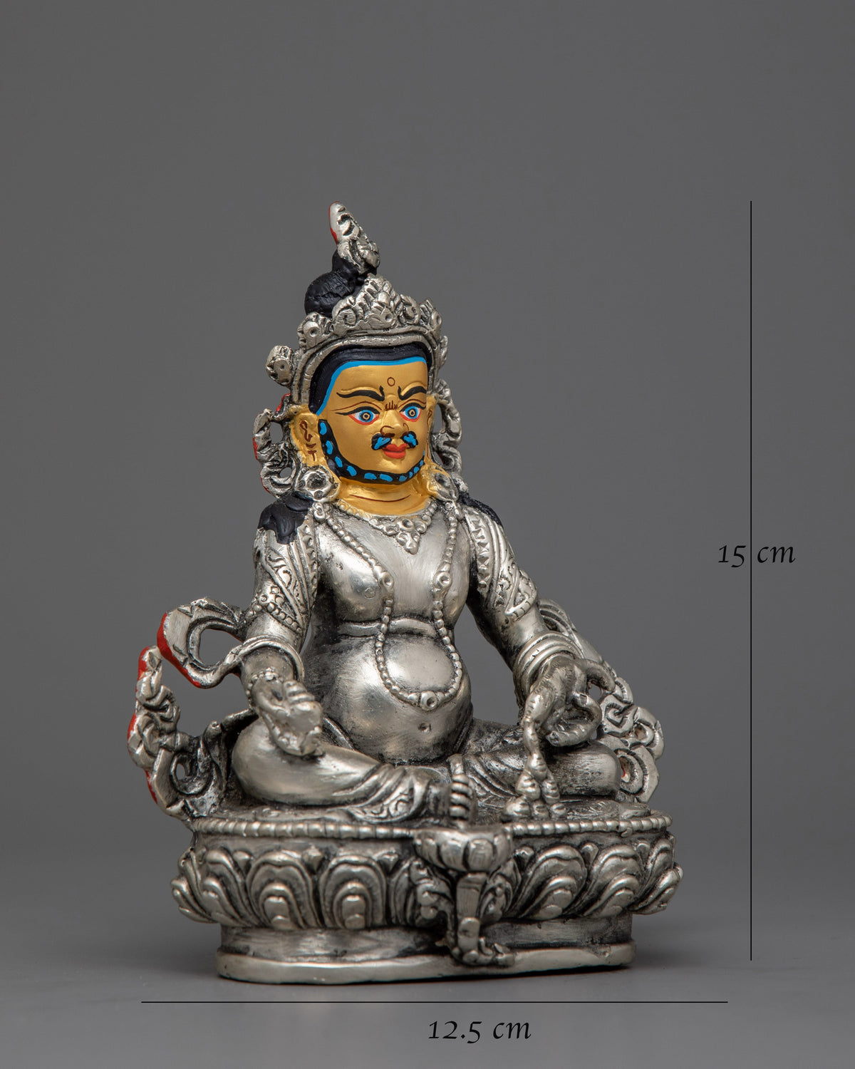 Dzambhala Silver Plated Statue