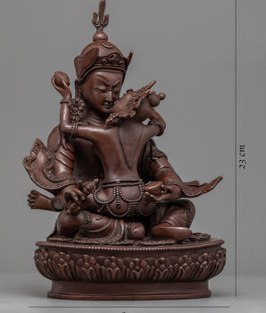 Guru Rinpoche with Consort Statue | Traditional Art-work of Buddhist Deity