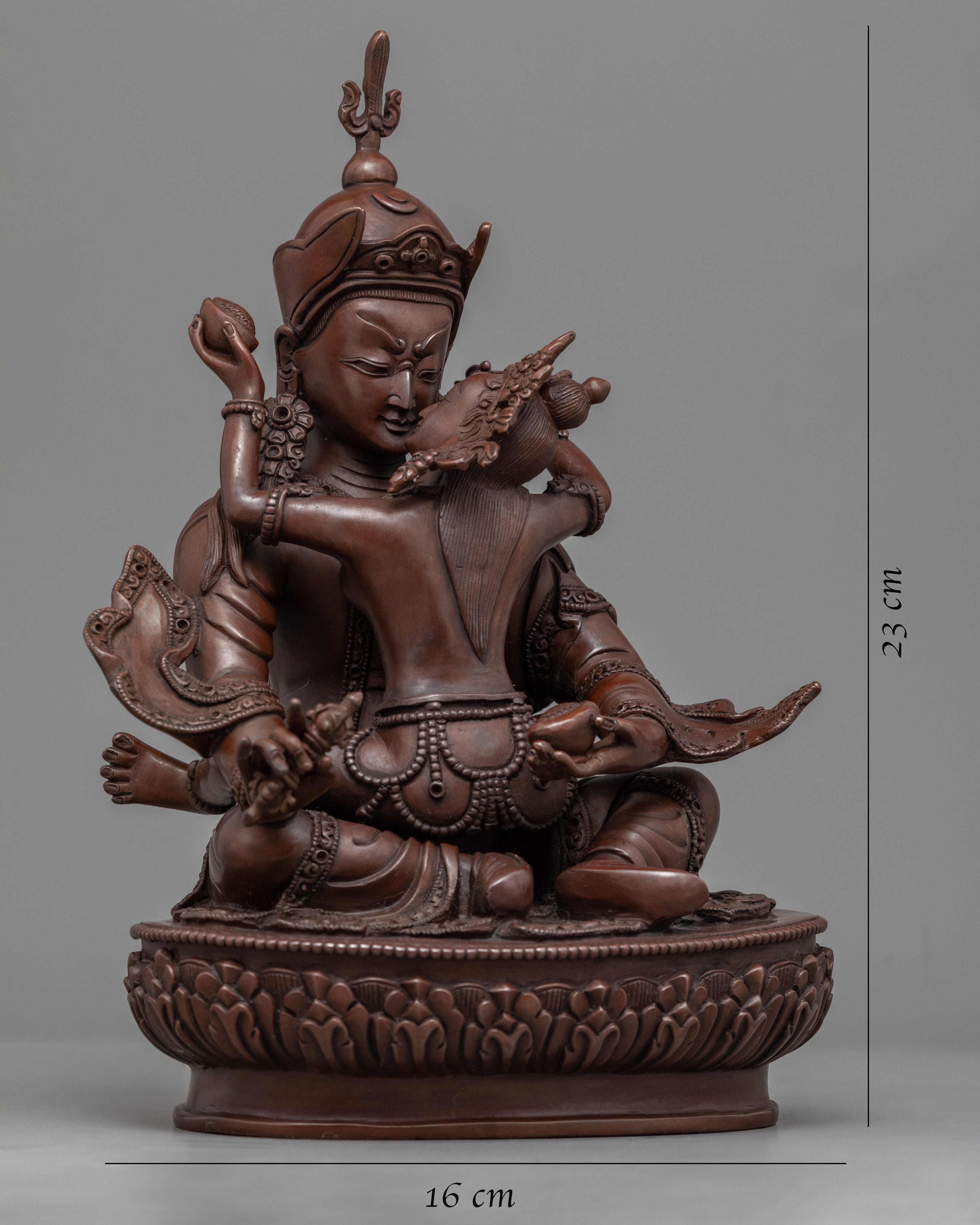 Guru Rinpoche with Consort Statue | Traditional Art-work of Buddhist Deity