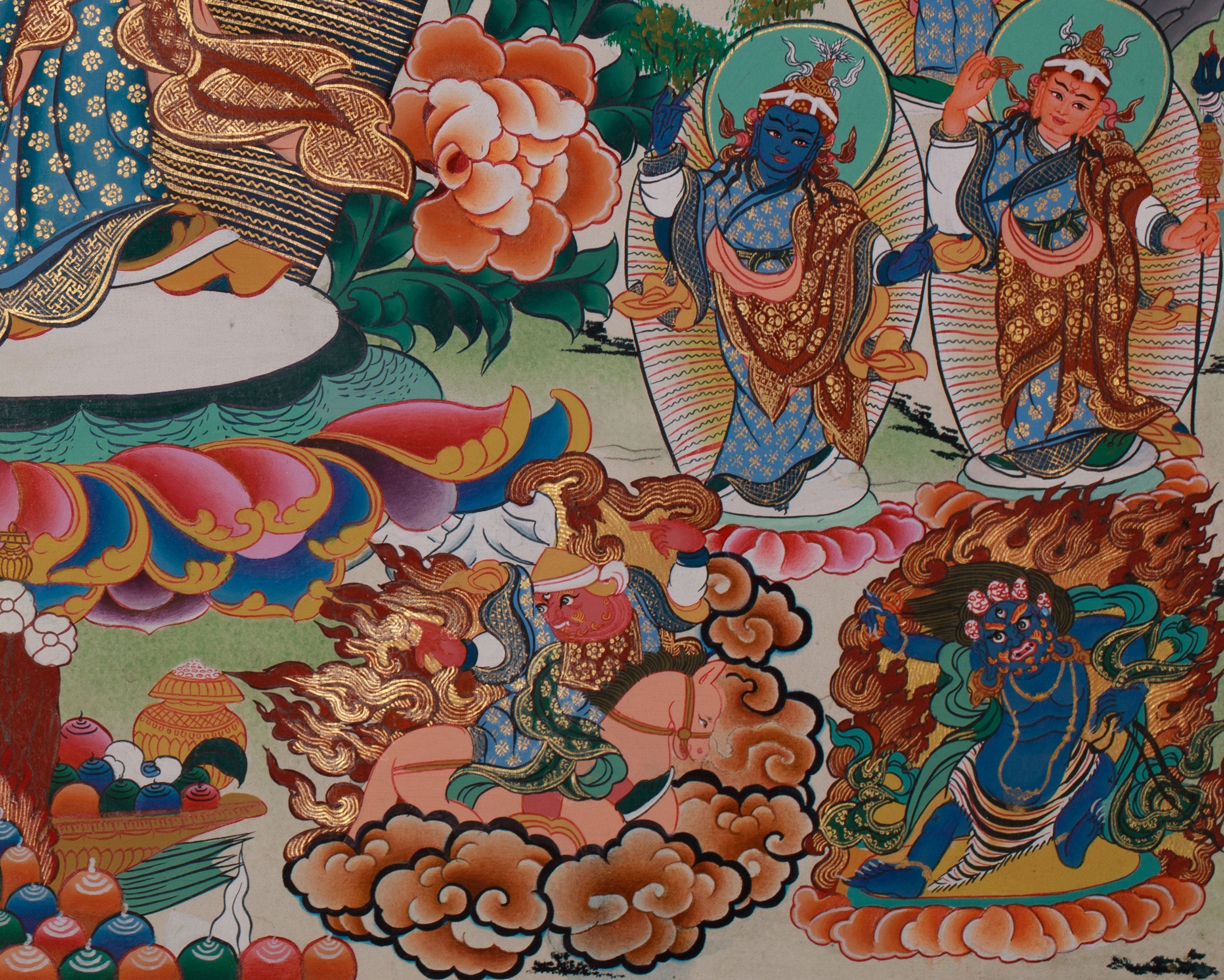 Standing Guru Rinpoche Thangka | Embodiment of Wisdom, Power, and Protection