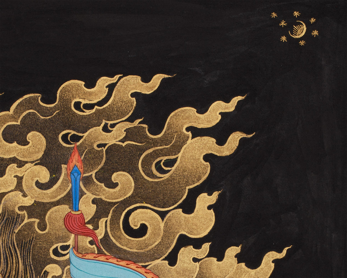 Four-Armed Palden Lhamo Thangka | Fierce Guardian in Nakthang Style