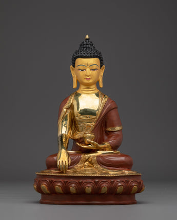 Shakyamuni Buddha Statue In Gold-Gilded 