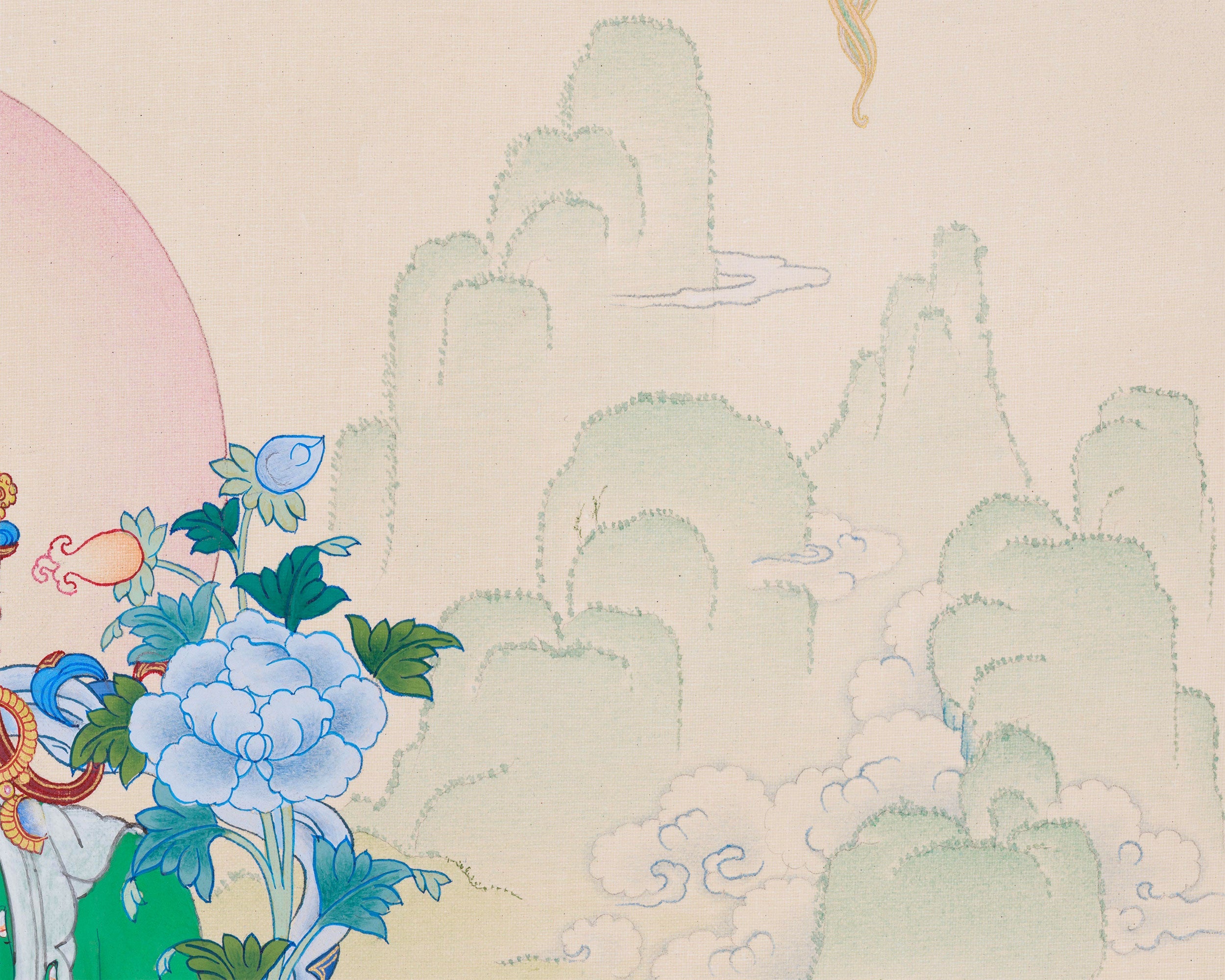 Goddess Green Tara with Amitabha Buddha | Protector of Compassion and Enlightenment