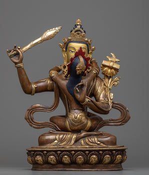 manjushri-with-consort-statue