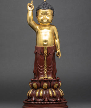 standing shakyamuni buddha sculpture