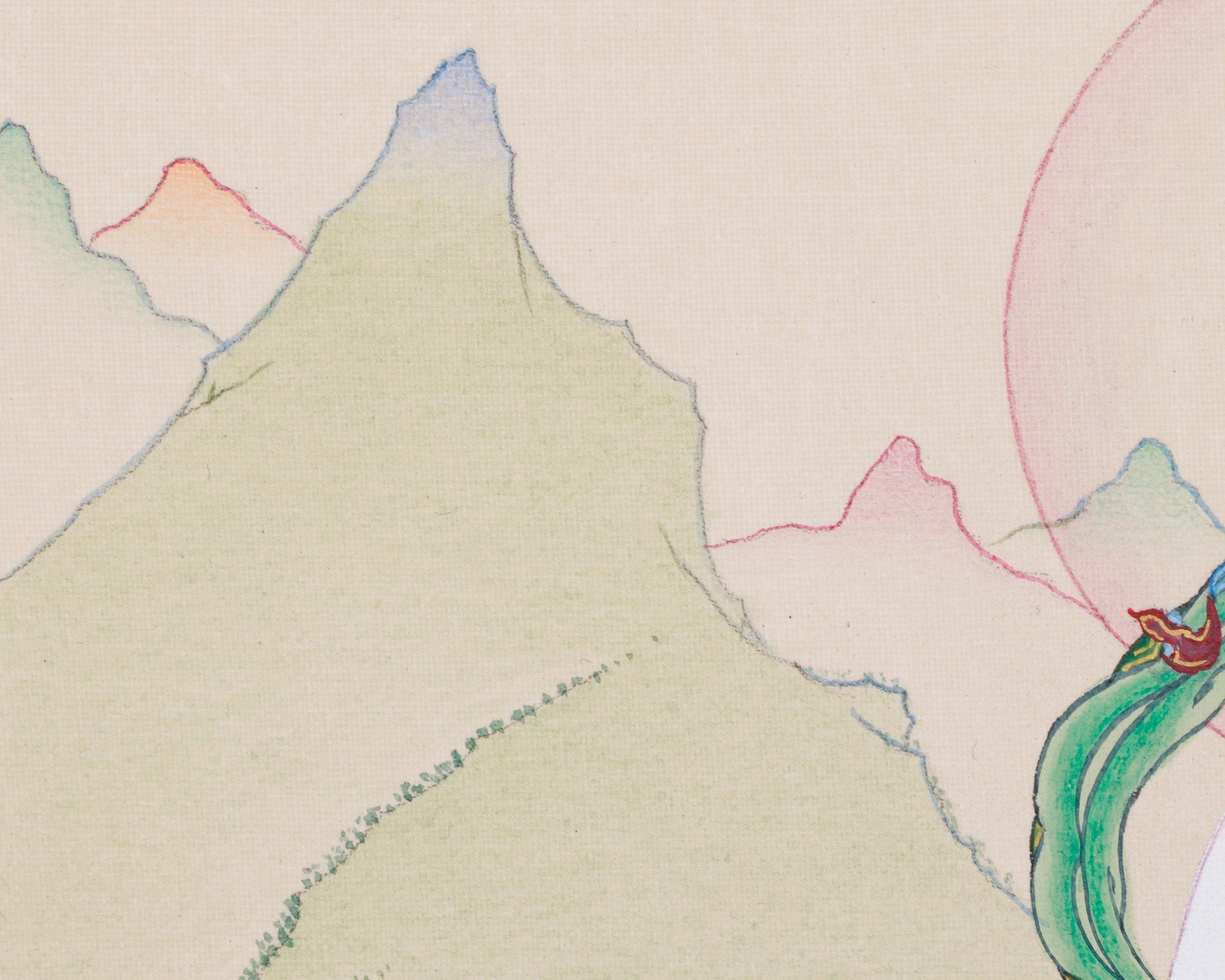 Female Buddhist White Tara Thangka | Symbol of Divine Protection and Peace