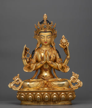 chenrezig-serene-gold-gilded