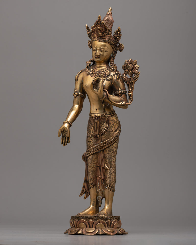 Standing Chenrezig Avatar Statue | Radiating Compassion and Divine Grace