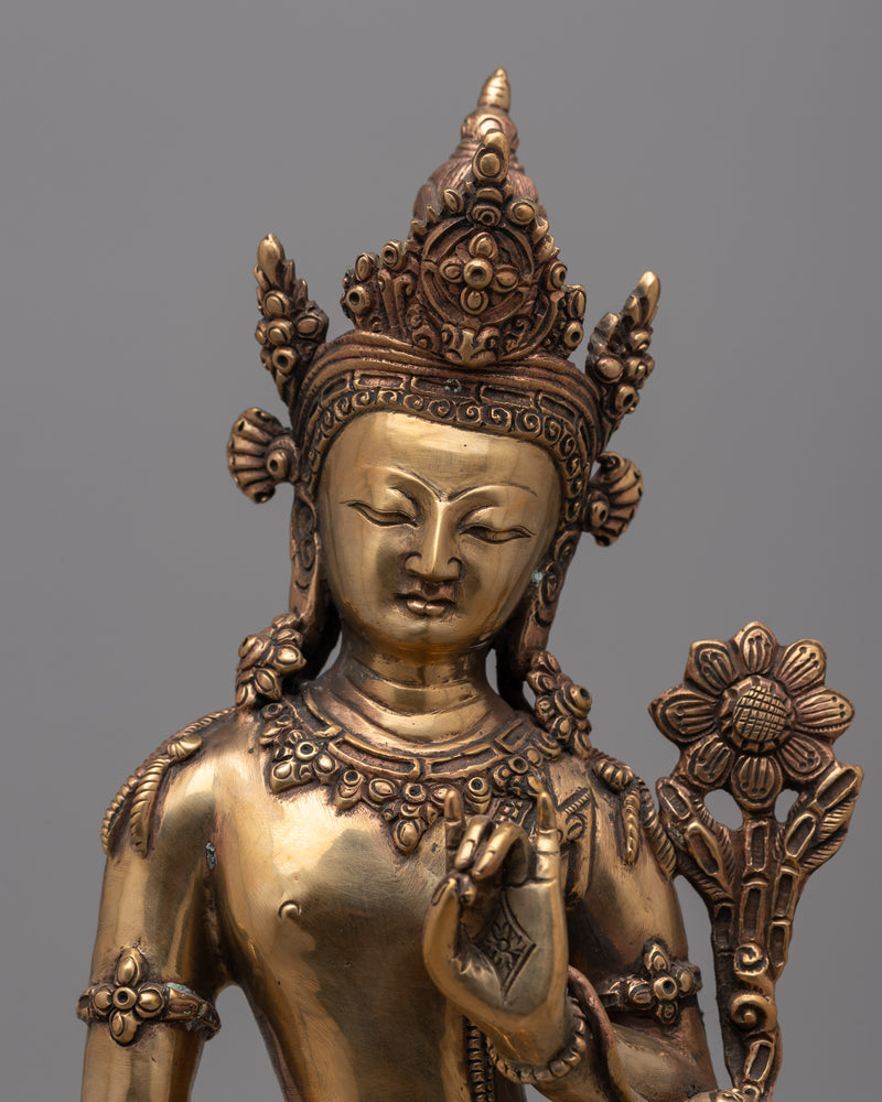 Standing Chenrezig Avatar Statue | Radiating Compassion and Divine Grace