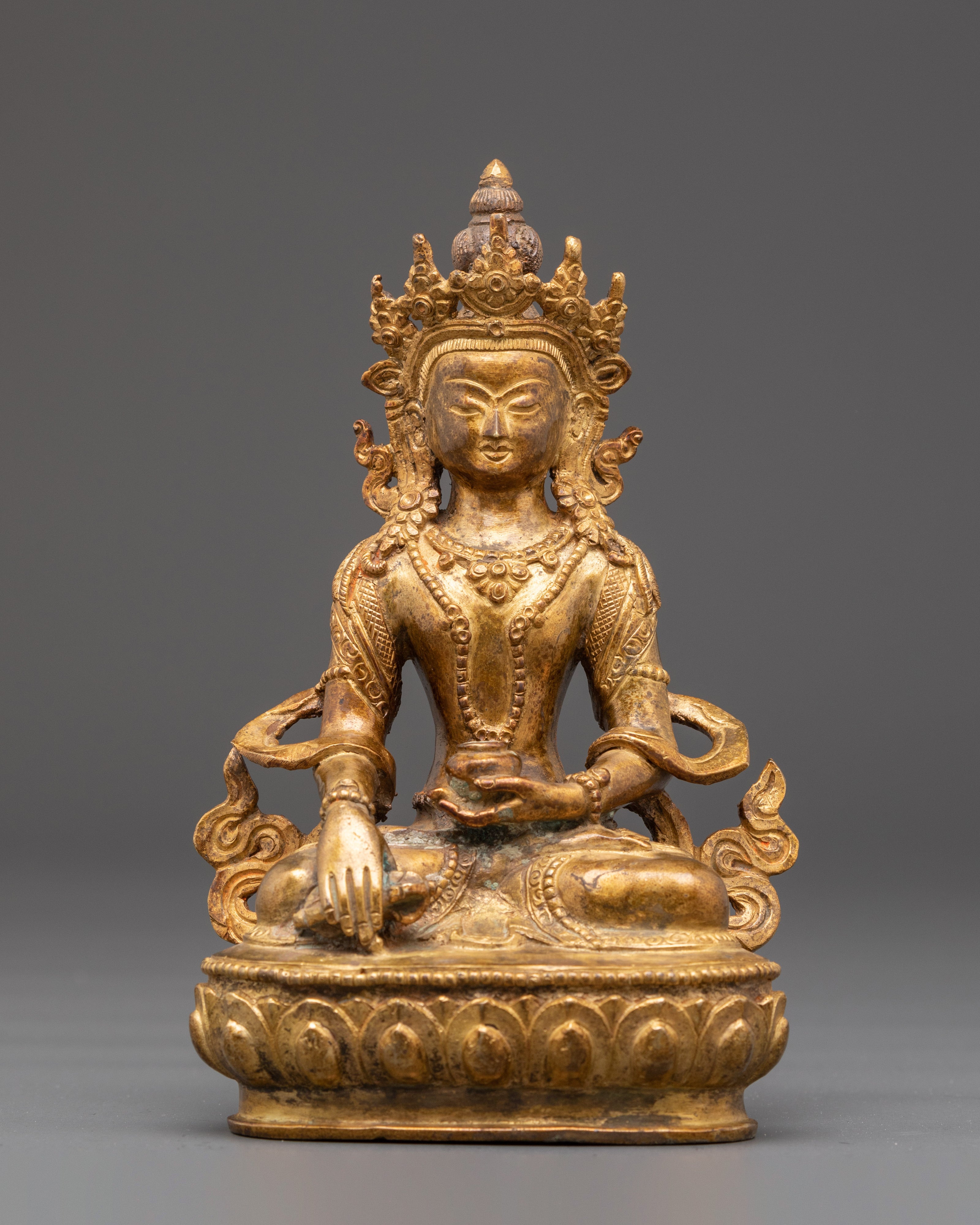 Copper Akshobhya Buddha Statue
