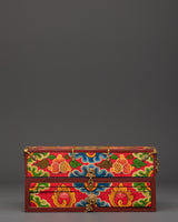 Tibetan Treasure box with Buddha Statue 