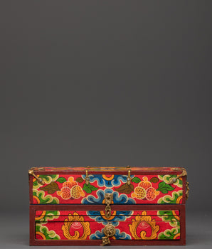 Tibetan Treasure box with Buddha Statue 