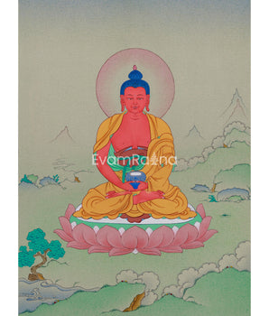 Amida Buddha Amitabha Thangka | Hand-Painted Tibetan Art