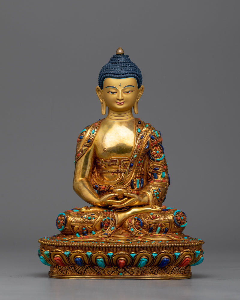 Amitabha Buddha  Beautifully Decorated Statue 
