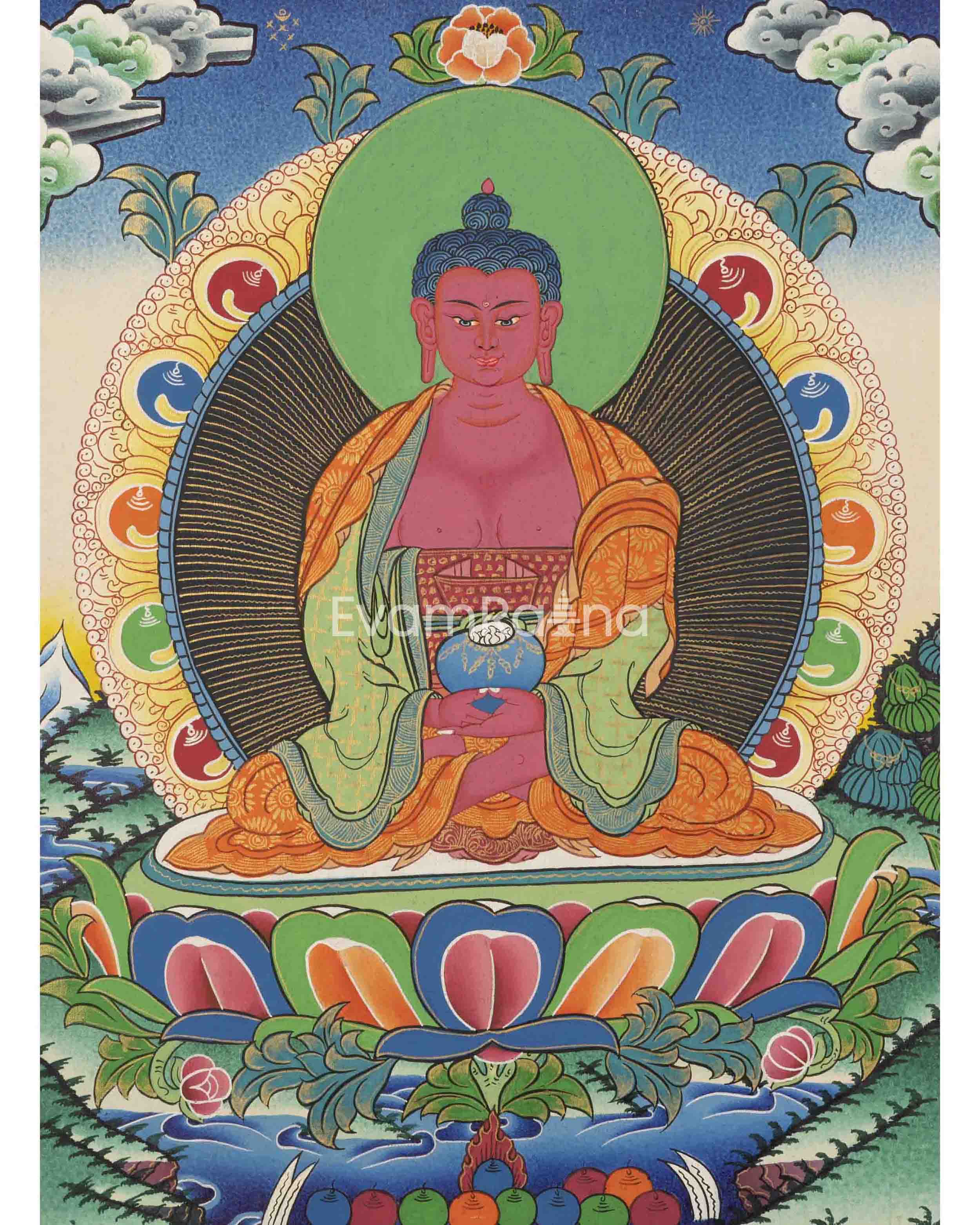 Amitabha Buddha Thangka Painting