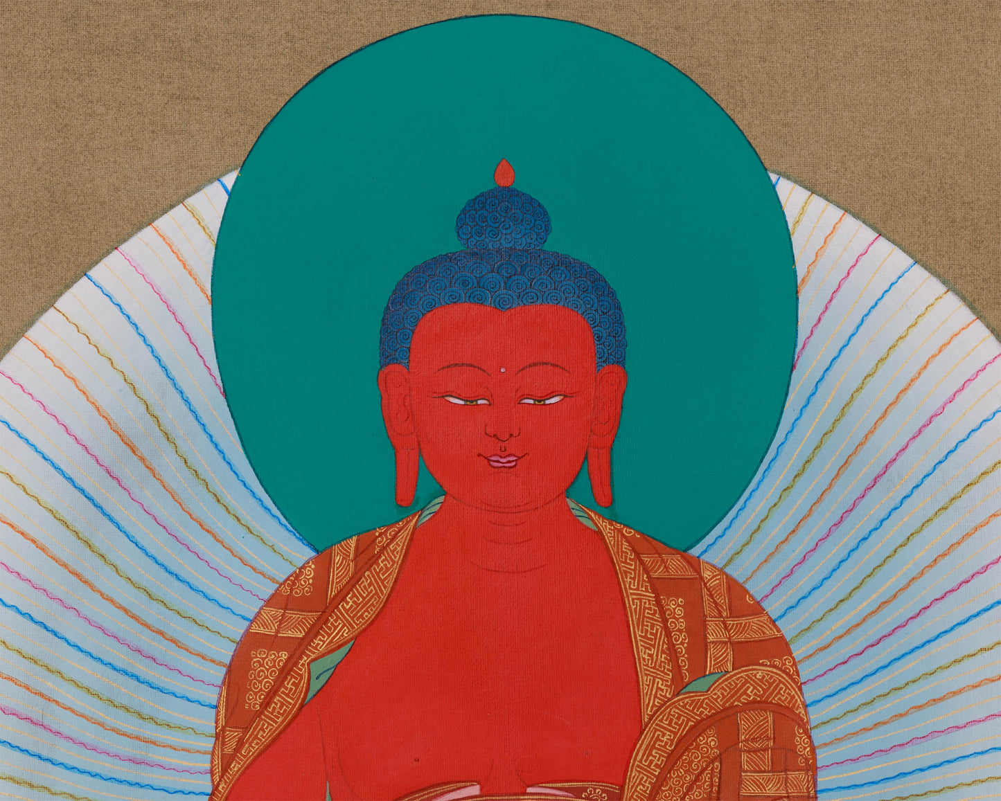 Pure Land Buddha Amitabha Thangka | Om Ami Dewa Hrih