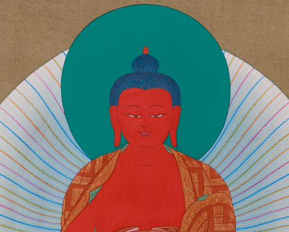 Pure Land Buddha Amitabha Thangka | Om Ami Dewa Hrih