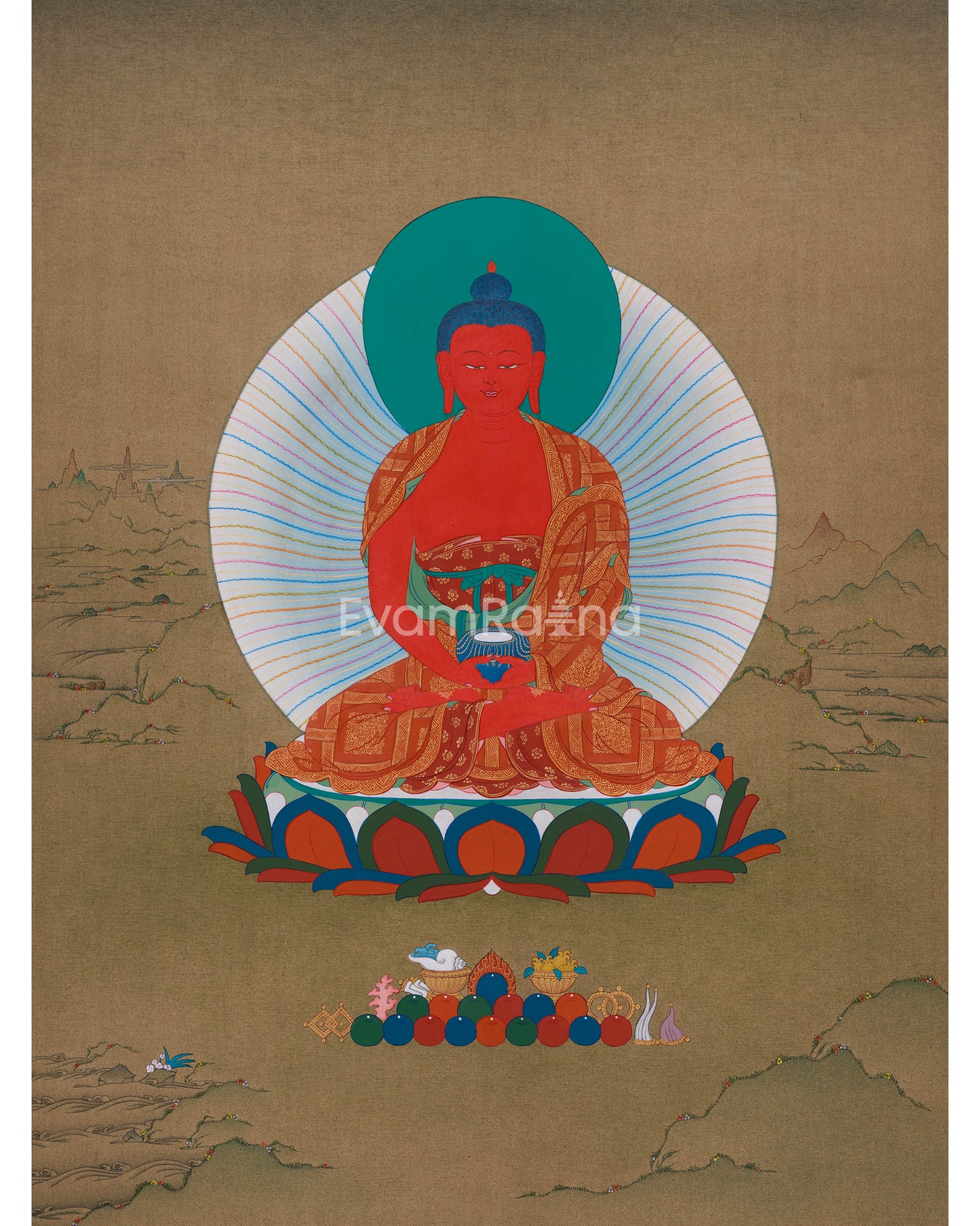 Pure Land Buddha Amitabha Thangka