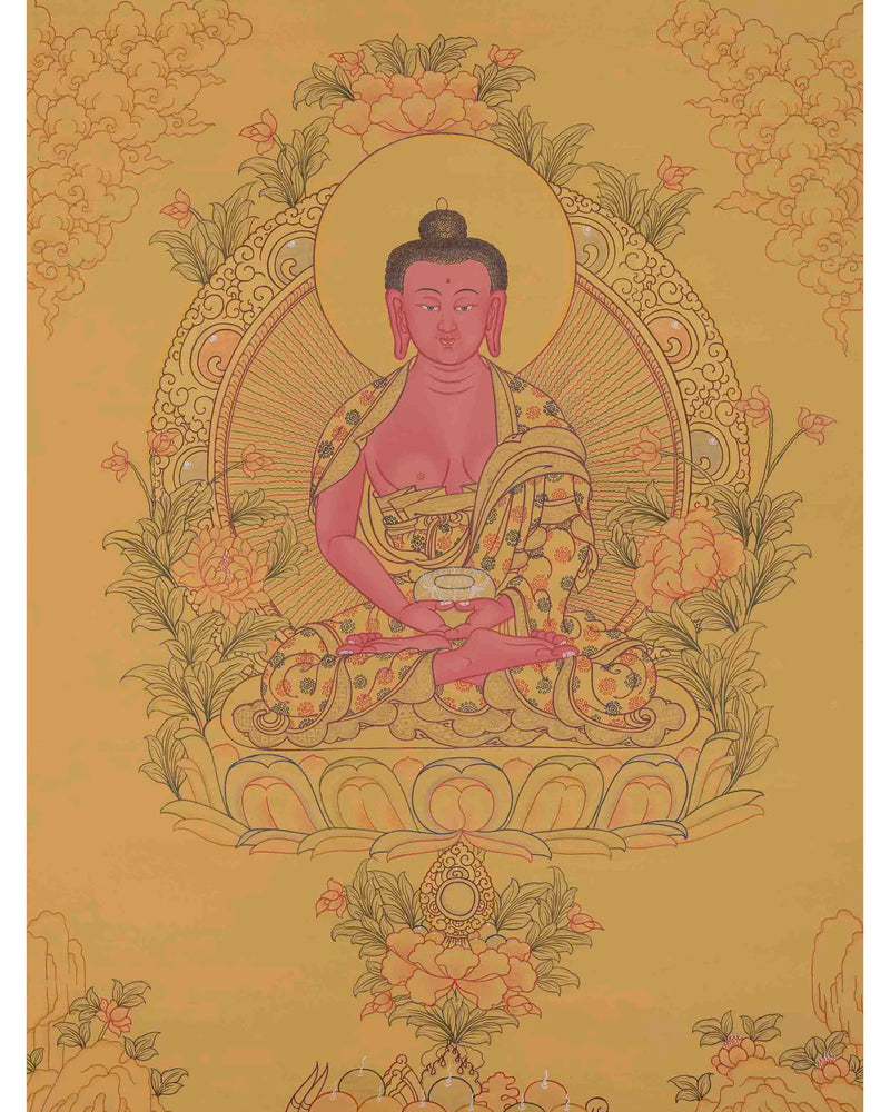 Original Hand-Painted Amitabha Buddha