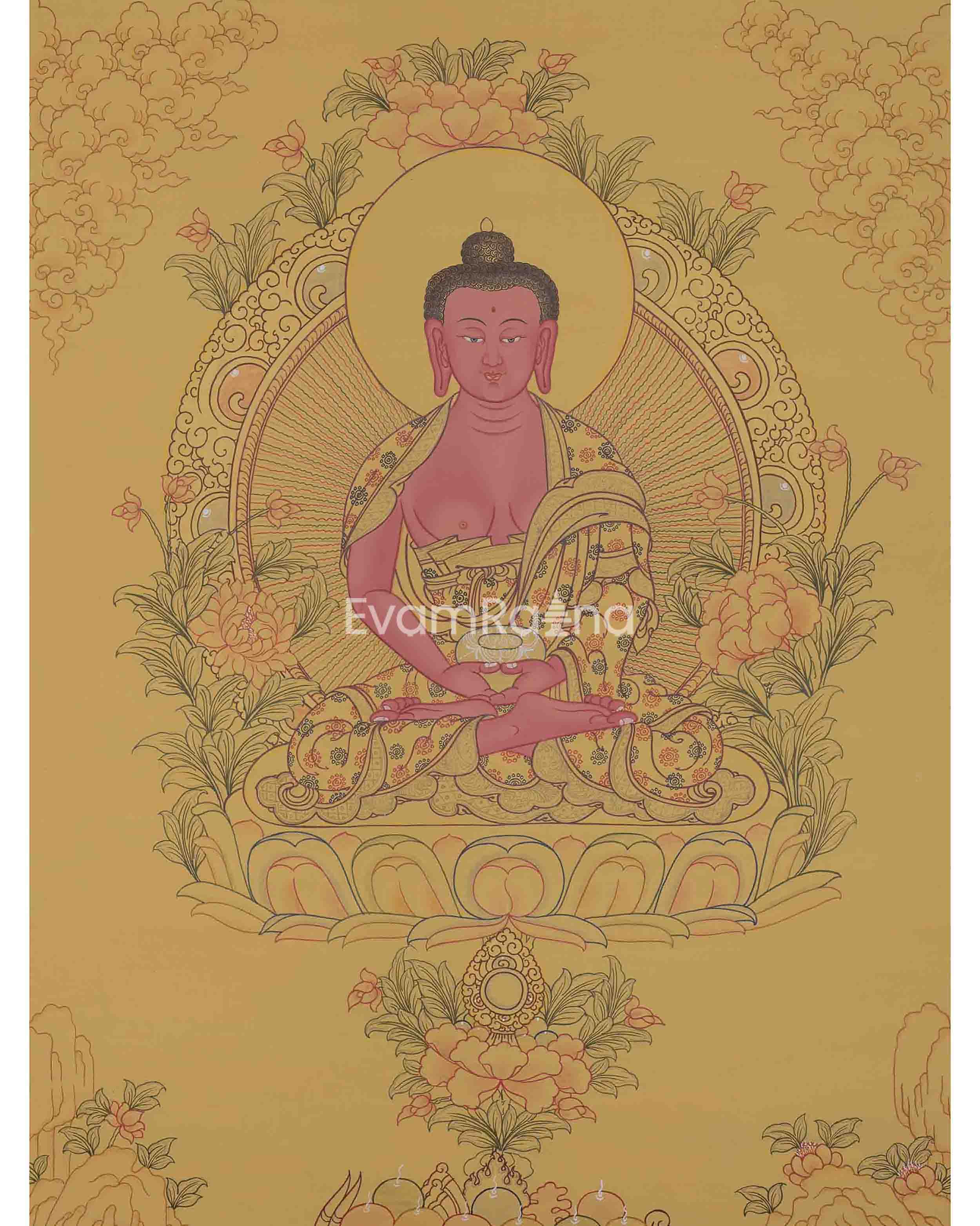 Original Hand-Painted Amitabha Buddha