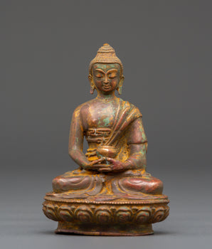 Himalayan Copper Amitabha Buddha Statue | Symbol of Light & Wisdom