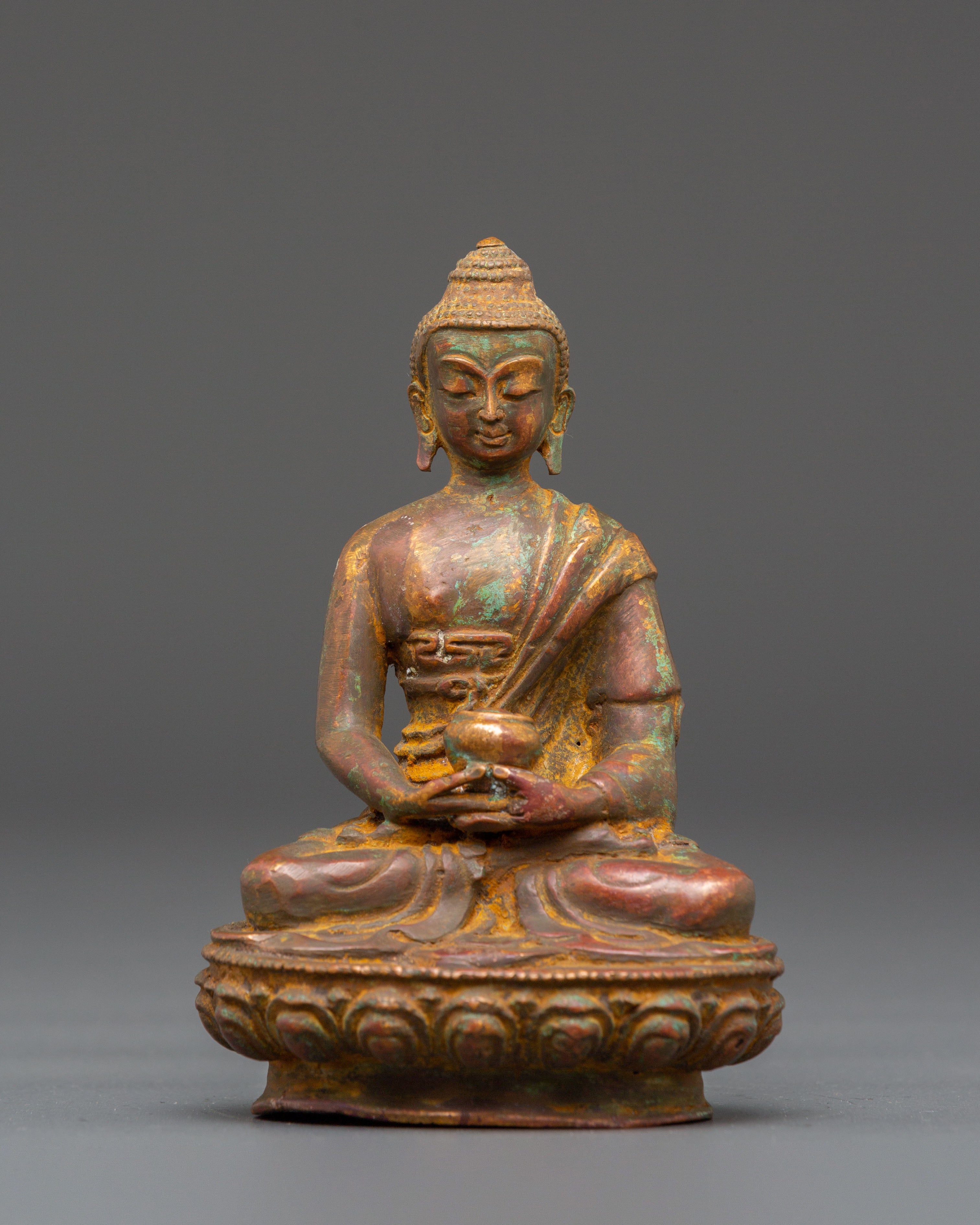 Himalayan Copper Amitabha Buddha Statue | Symbol of Light & Wisdom