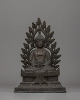 Oxidized Copper Amitabha Buddha Statue