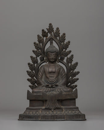 Oxidized Copper Amitabha Buddha Statue
