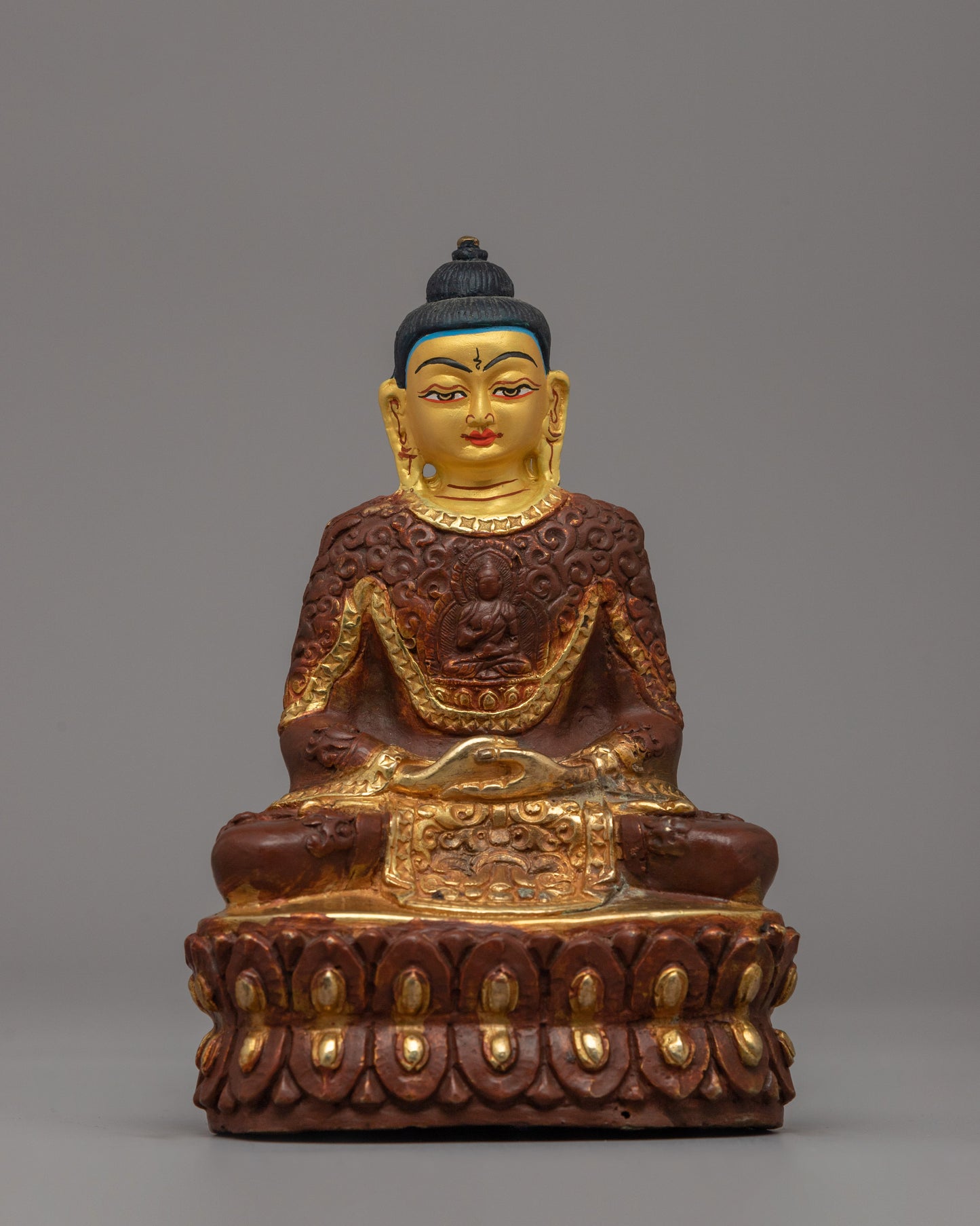 Gold-plated Pure Land Amitabha Buddha Statue 