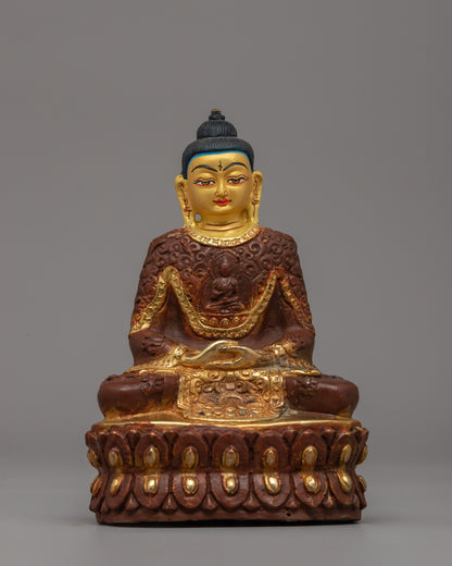 Gold-plated Pure Land Amitabha Buddha Statue 