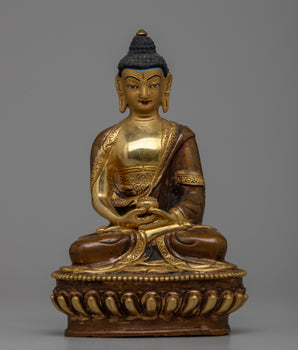 Handcrafted Copper Amitabha Buddha Statue 