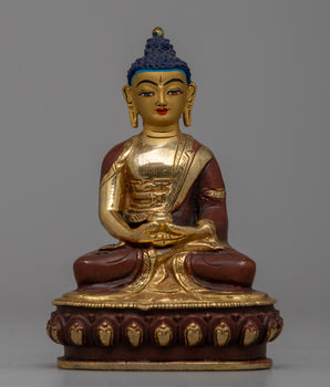 Meditative Amitabha Buddha Handmade Sculpture